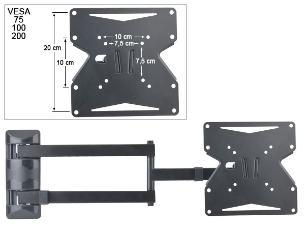 Monitor Wandhalterung VESA 400 LED LCD TV Halterung Halter schwenkbar neigbar Modell: S89-AD7 Monitor Wandhalterung VESA 400 LED LCD TV Halterung Halter schwenkbar neigbar Modell: S89-AD7