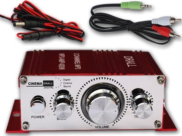 Mini-Endstufe Verstärker mit 12V/1,5A Netzteil Hausstrom Netzversorgung ROT Modell: EN4R-NT6 Mini-Endstufe Verstärker mit 12V/1,5A Netzteil Hausstrom Netzversorgung ROT Modell: EN4R-NT6