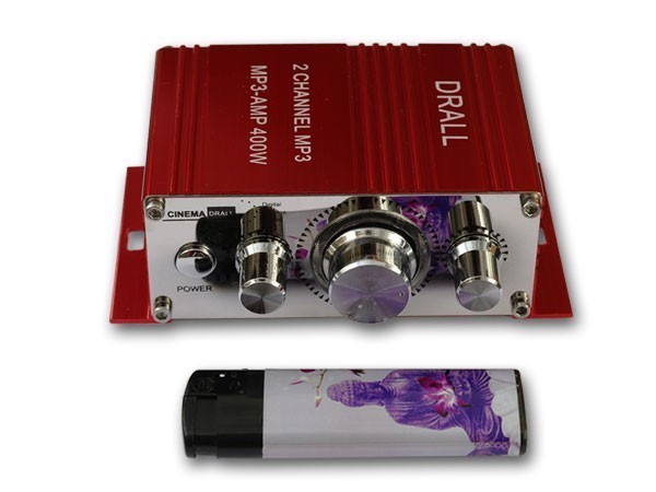 Mini-Endstufe Verstärker mit 12V/1,5A Netzteil Hausstrom Netzversorgung ROT Modell: EN4R-NT6 Mini-Endstufe Verstärker mit 12V/1,5A Netzteil Hausstrom Netzversorgung ROT Modell: EN4R-NT6