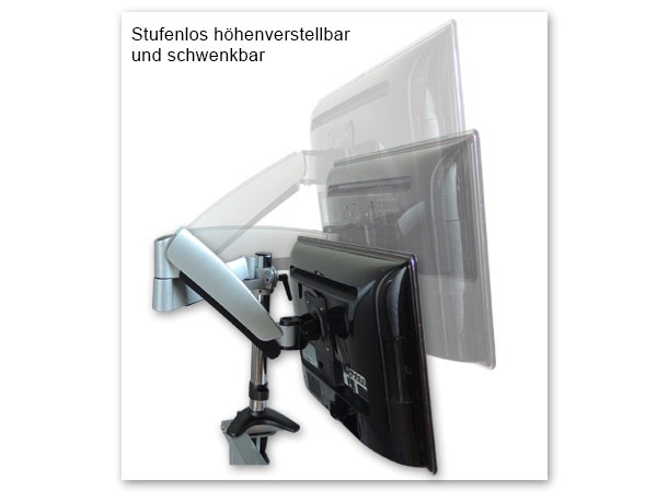 TV+PC Tisch-Halterung Gasfeder 360° Grad individuell einstellbar LCD TFT (VESA 75, 100) Modell: LT1 TV+PC Tisch-Halterung Gasfeder 360° Grad individuell einstellbar LCD TFT (VESA 75, 100) Modell: LT1