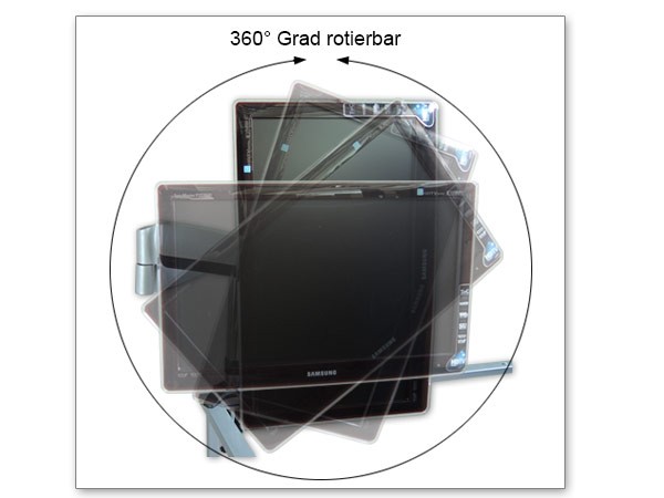 TV+PC Tisch-Halterung Gasfeder 360° Grad individuell einstellbar LCD TFT (VESA 75, 100) Modell: LT1 TV+PC Tisch-Halterung Gasfeder 360° Grad individuell einstellbar LCD TFT (VESA 75, 100) Modell: LT1