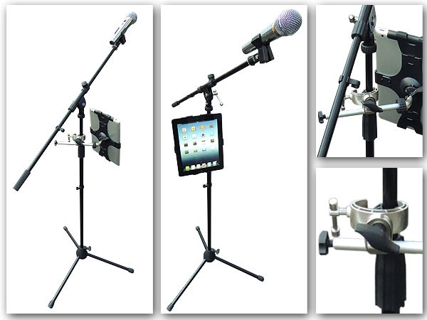 Halterung+Mikrofonständer (passend für iPad 1.,2.,3, 4te Gen.) iPad Halter+Stativ Modell: IP2-MS4- Halterung+Mikrofonständer (passend für iPad 1.,2.,3, 4te Gen.) iPad Halter+Stativ Modell: IP2-MS4-