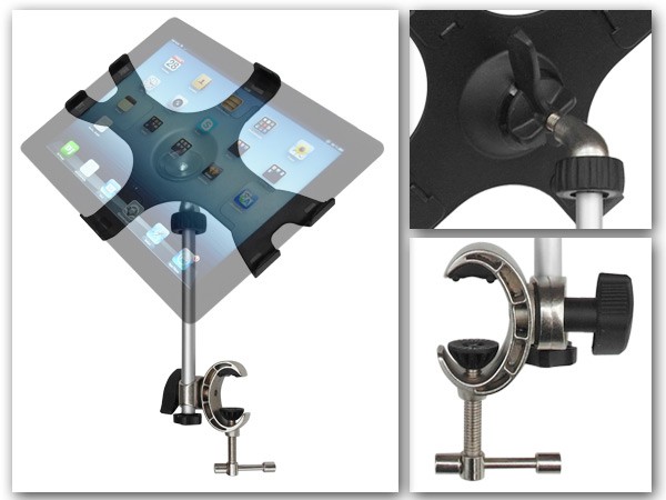 Halterung+Mikrofonständer (passend für iPad 1.,2.,3, 4te Gen.) iPad Halter+Stativ Modell: IP2-MS4- Halterung+Mikrofonständer (passend für iPad 1.,2.,3, 4te Gen.) iPad Halter+Stativ Modell: IP2-MS4-