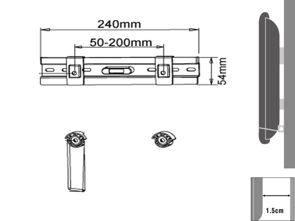 Wandhalterung 25-76 cm (10-30 Zoll) (LED/LCD/Plasma) VESA 100 200 Modell: L01 Wandhalterung 25-76 cm (10-30 Zoll) (LED/LCD/Plasma) VESA 100 200 Modell: L01