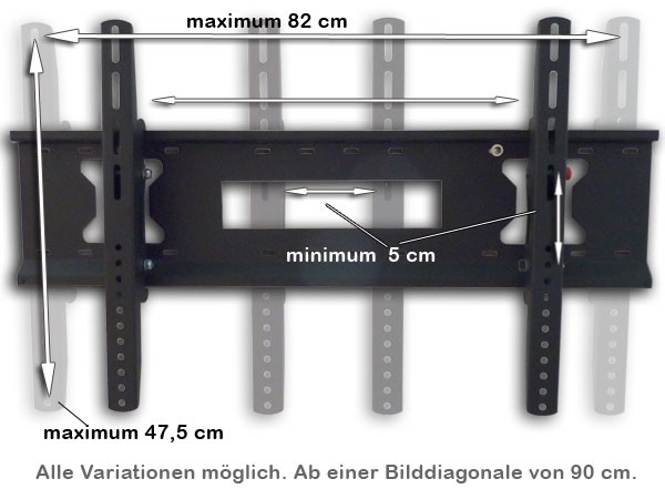 Wandhalterung LCD TFT TV Monitore Fernseher neigbar VESA 100, 200, 400, 600, 800 - Modell: P39 Wandhalterung LCD TFT TV Monitore Fernseher neigbar VESA 100, 200, 400, 600, 800 - Modell: P39