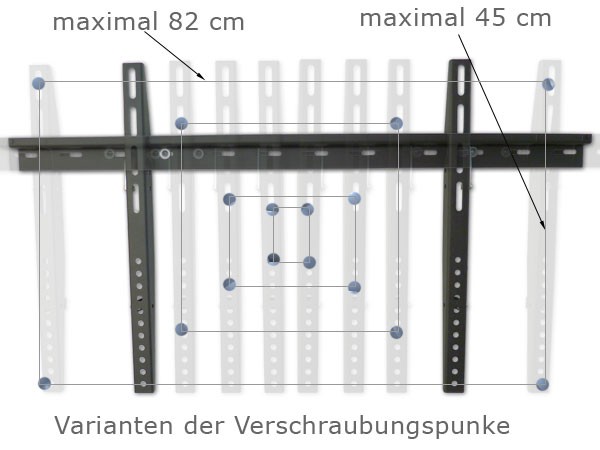Wandhalterung Universal Halterung Monitor LCD TFT VESA 400 600 700 800 schwarz Modell: P40 Wandhalterung Universal Halterung Monitor LCD TFT VESA 400 600 700 800 schwarz Modell: P40